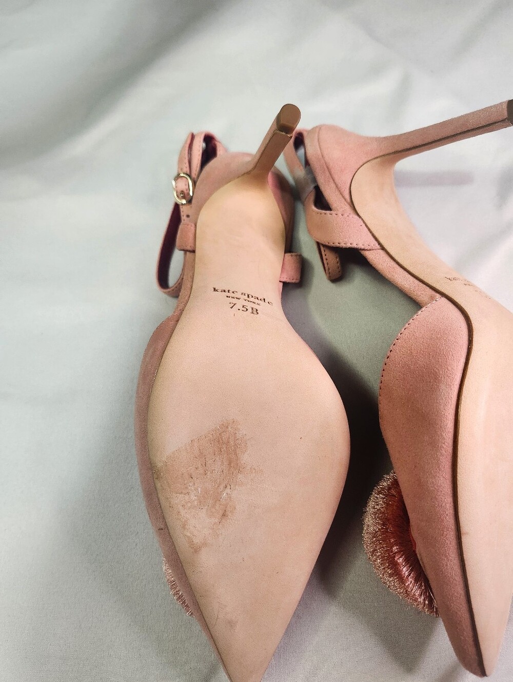 Kate Spade Pink Pom-Pom Pointed Toe Pumps - Picture 5 of 8